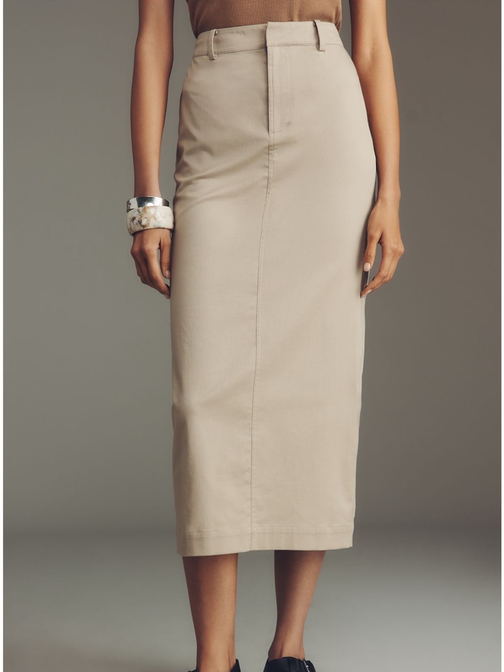 Anthropologie SER. O. YA Majed Cotton Stretch Midi Skirt